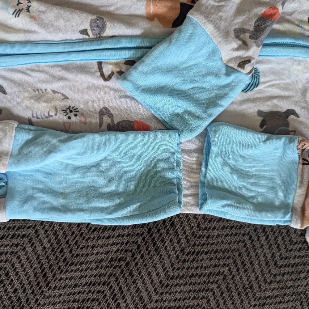 Little Sleepies Cool Cats Zippy Pajamas 6-12 Months - Picture 2 of 2